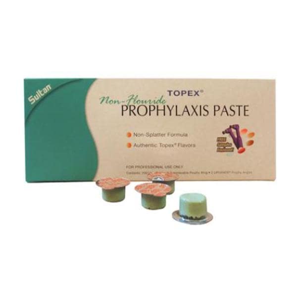 Sultan 60002 Topex Prophy Paste Non-Fluoride Mint Coarse 200/Pk Sultan 60002 Topex Prophy Paste Non-Fluoride Mint Coarse 200/Pk